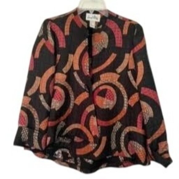 Joseph Ribkoff Womens Multicolor Abstract Print Jacket Blazer Size 10 - Picture 1 of 2
